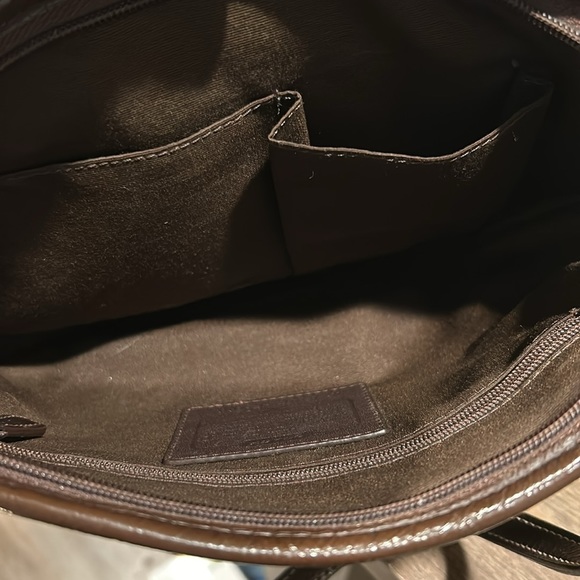 COACH SIGNATURE SMALL LEAH BROWN HANDBAG - Picture 6 of 8